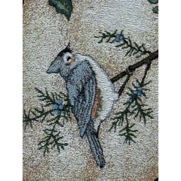 Tapestry Winter Christmas Holiday birds wildlife Cardinal Table Runner 70x13” - Picture 2 of 12